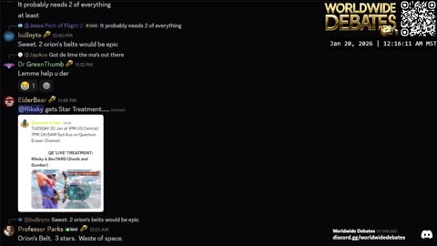 0296 WIDESTREAM - Worldwide Debates - YouTube/Twitch/Rumble