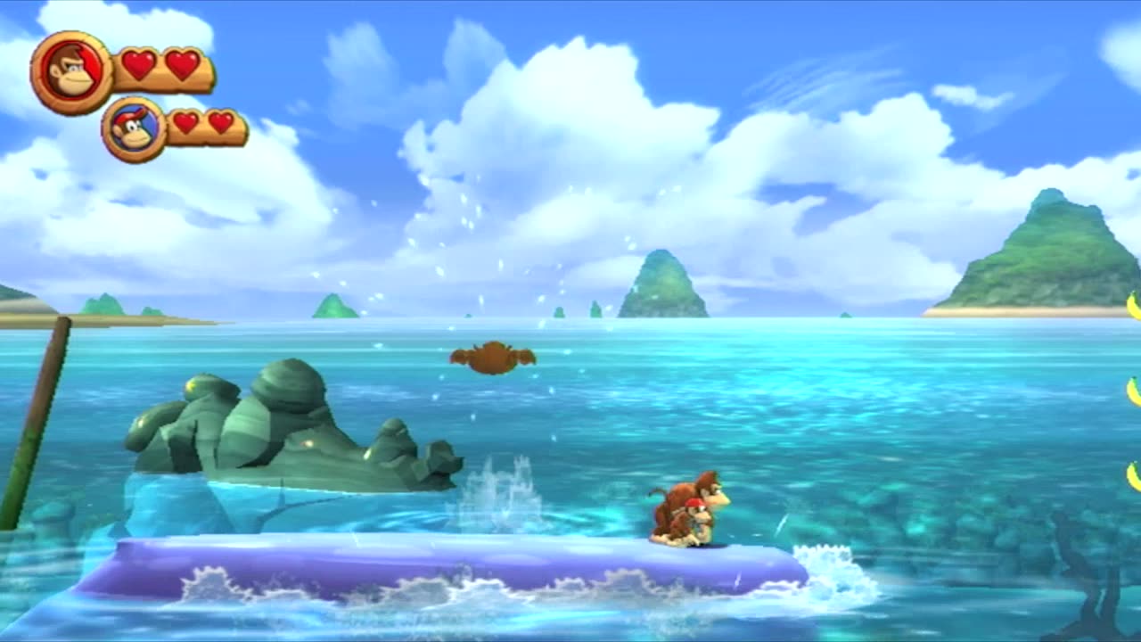 Donkey Kong Country Returns Two-Player Playthrough - World 2