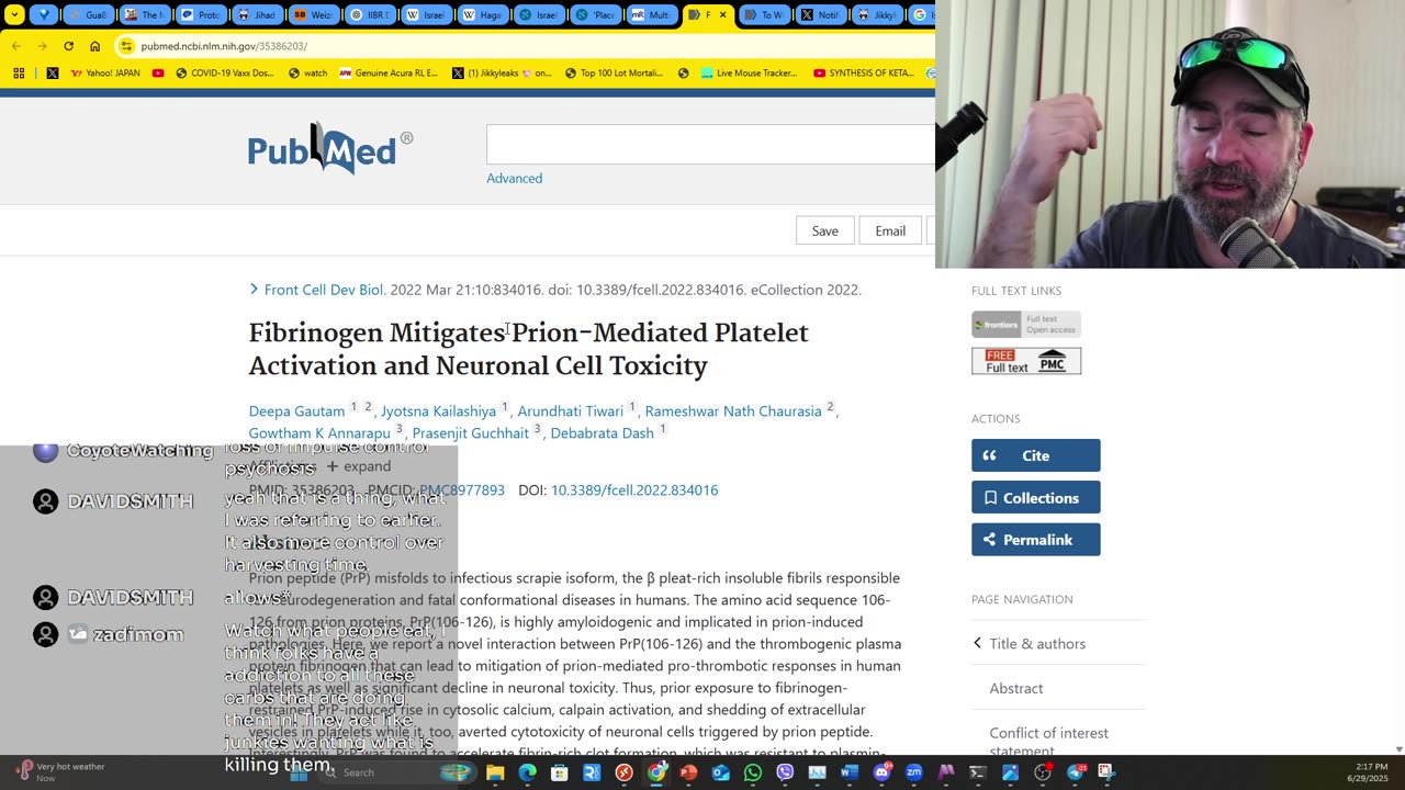 'Fibrinogen Mitigates Prion-Mediated Platelet Activation...', Initial Thoughts (clip)
