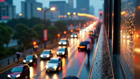 Evening Rain & Distant City Sounds – Ultimate Sleep & Relaxation Ambience