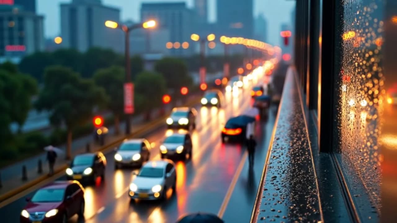 Evening Rain & Distant City Sounds – Ultimate Sleep & Relaxation Ambience