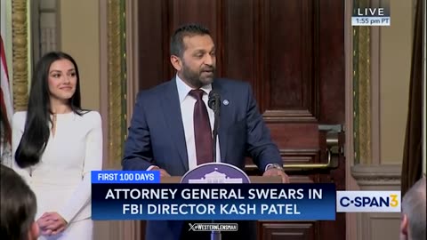 Kash Patel's remarks after being sworn in as FBI Director