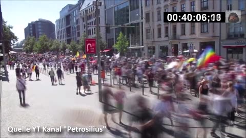 Der Demozug in 5 Minuten, Berlin 1.8.2020, "Tag der Freiheit" (Das Ende der Pandemie), Querdenken