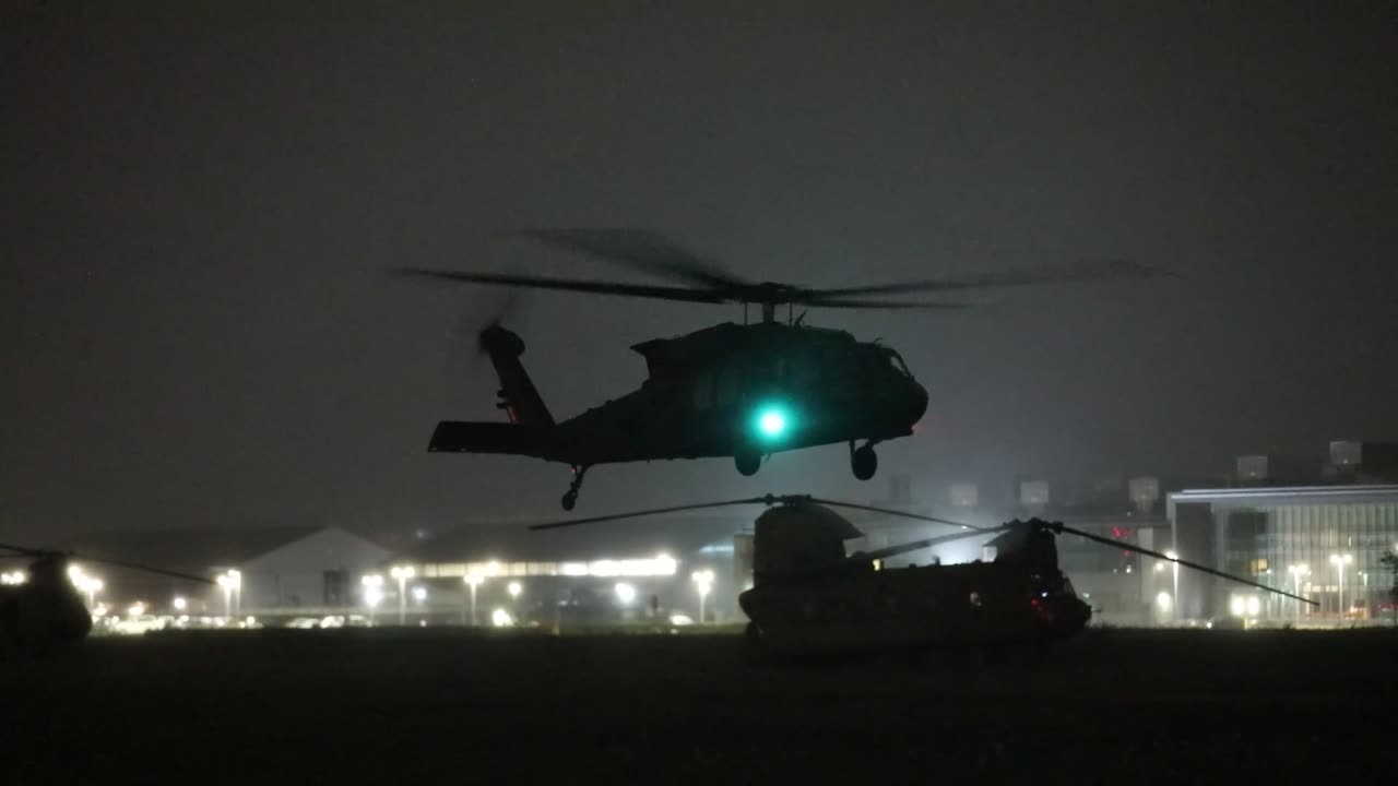 U.S. Army CH-47 Chinooks, AH-64 Apaches