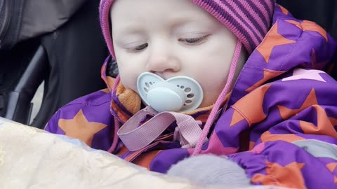 Baby Kayla Helping With Groceries — Holding the Bread 🥖
