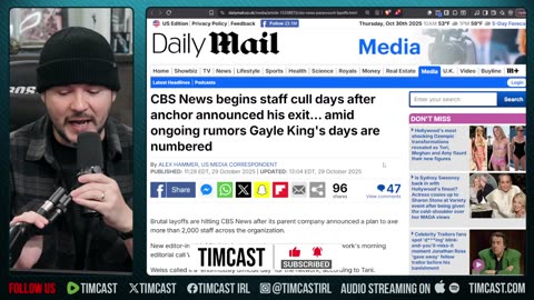 CBS Just NUKED Its Staff, CUT Woke Race Department After Bari Weiss Joins Company | Tim Pool