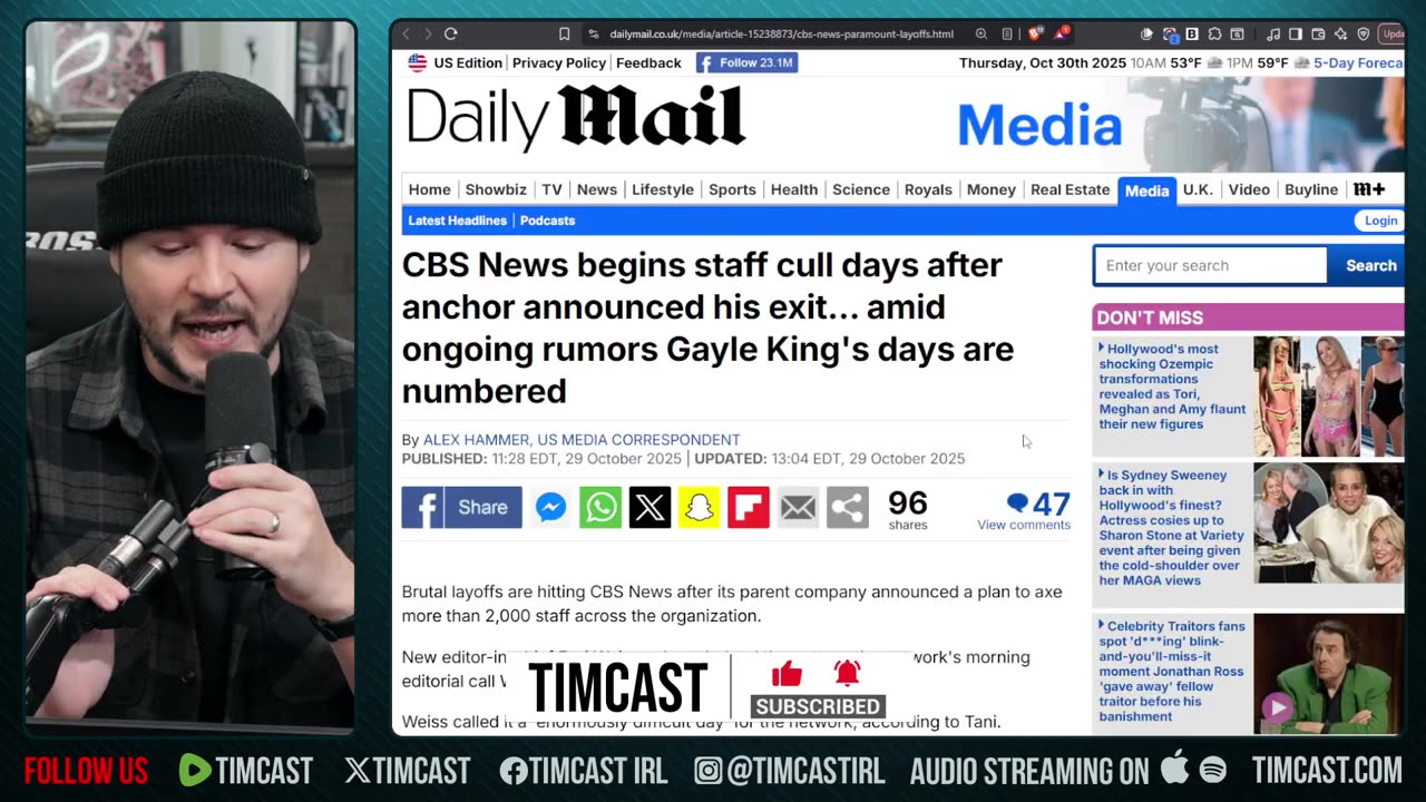 CBS Just NUKED Its Staff, CUT Woke Race Department After Bari Weiss Joins Company | Tim Pool