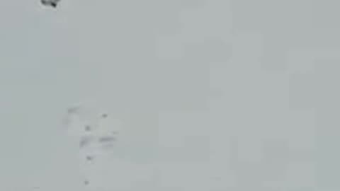 Russian Attack Drone Shot Down by Ukrainian Light Aircraft Flying Alongside