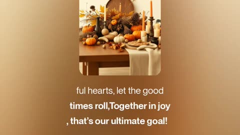 Thankful Hearts, Joyful Times!