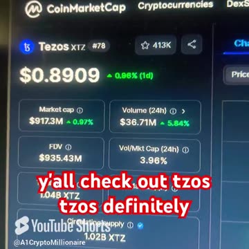 Tezos xtz crypto coin news today price prediction #fyp