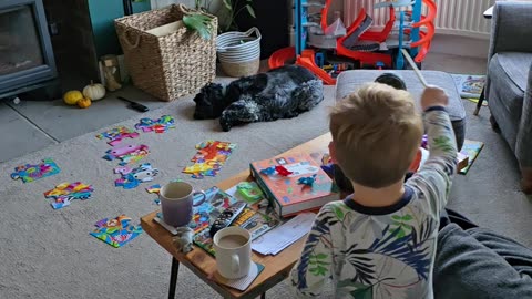 Little Wizard Turns on Lamps With Magic