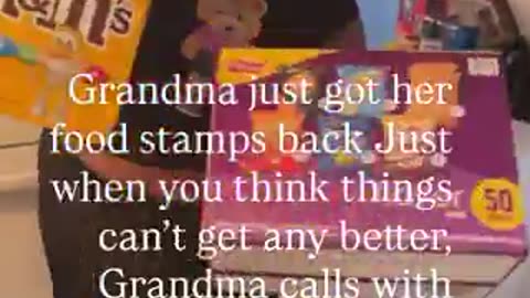 Woman dances with junk food after her grandmothers EBT card was accidentally credited $2,500