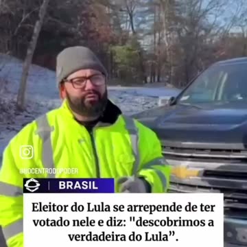 Eleitor do Lula se arrependeu da merda que ele fez