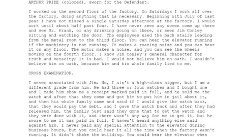 ARTHUR PRIDE COLORED, Sworn In For The Defendant, 86th To Testify