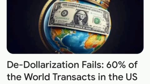 DE-DOLLARIZATION FAILS !