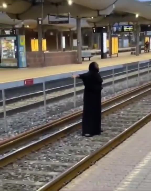 At a train station in Norway, she became very angry when her train was...