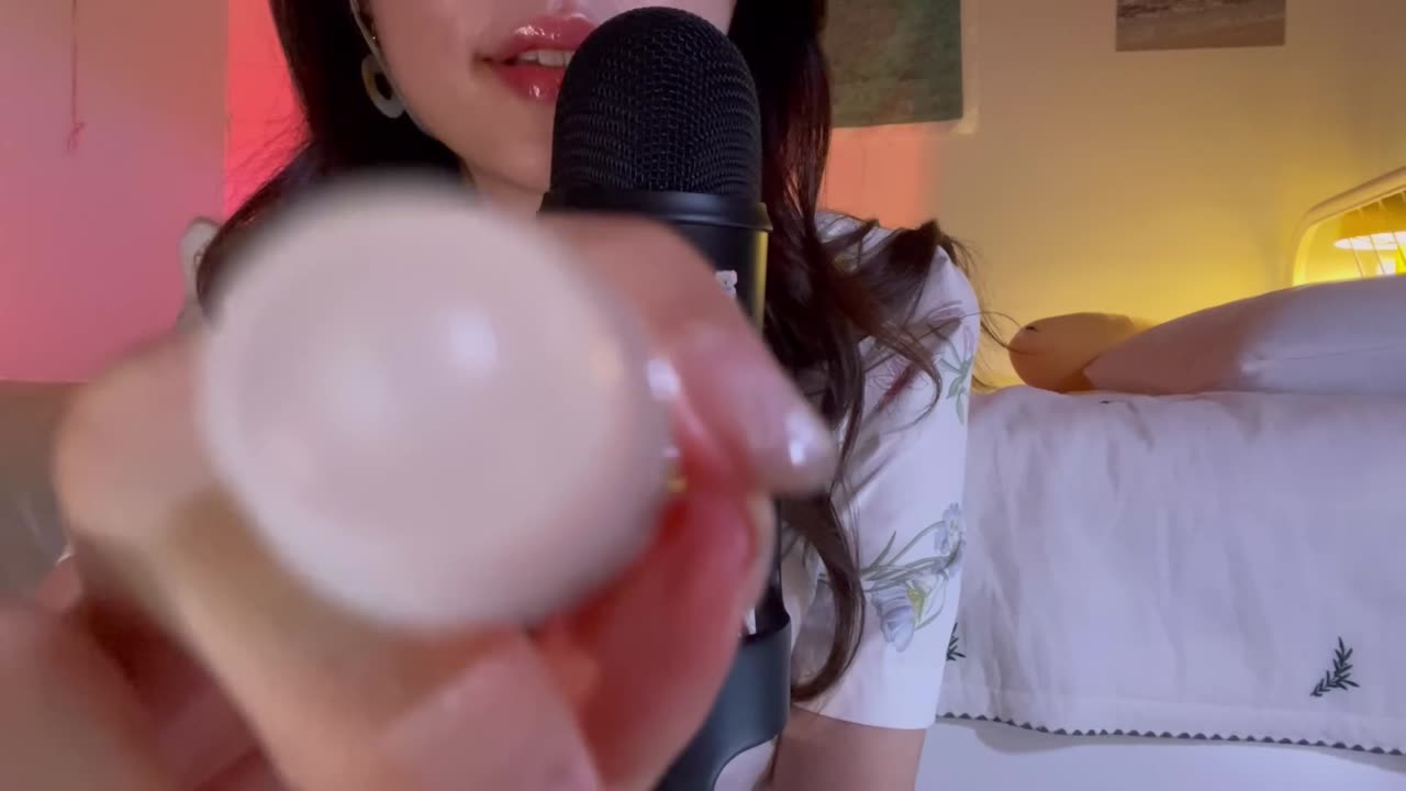 ASMR sub. Moist Fruit S_Fit_Painting Lip Oil Massage 🍊🍓 Visual Trigger