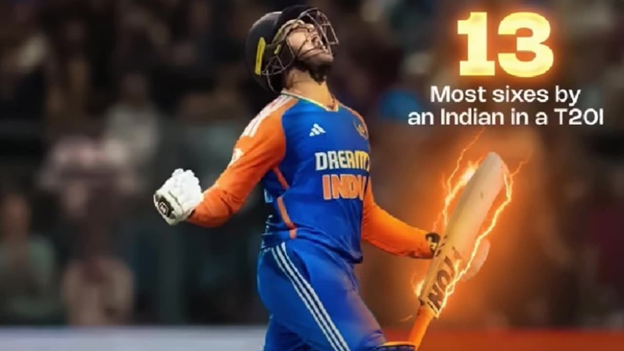 Abshiekh Sharma created record of highest runs by Indian batter in T20I and most 13 sixes also.