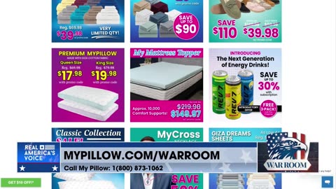 Visit MyPillow.com/warroom And Order Your WarRoom Posse Special Deals Today!