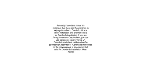 Installation issue with Oracle12c