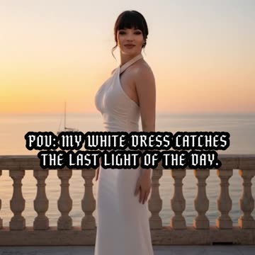 Golden hour found me in white. ☀️🤍