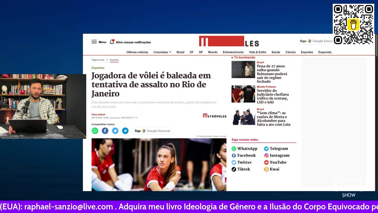 Ep. 25 - Rafael Sanzio Show - Carol Solberg Feliz com o Sequestro de Jair Bolsonaro. Por que?