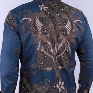 Stylish Traditional Indonesian Batik Design - Slimfit Shirt with Inner Lining