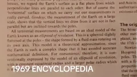 1969 Encyclopedia Tells The Shape Of Earth Is Flat Horizontal