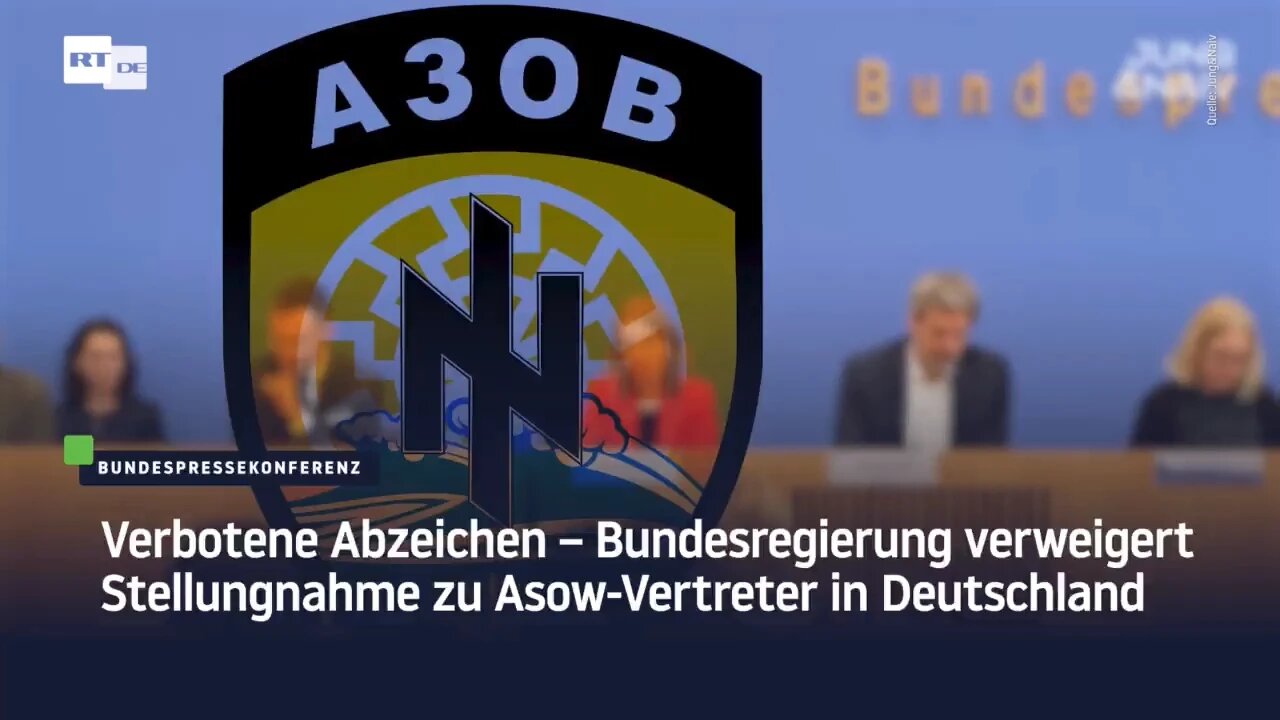 Verbotene Abzeichen Asow-Vertreter in Deutschland