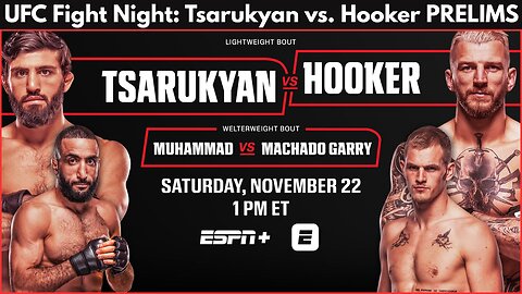UFC Fight Night: Tsarukyan vs. Hooker PRELIMS