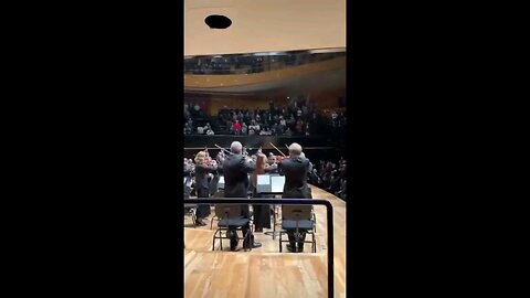 Tеrror supporters igniting fires and causing chaos at the Israeli Philharmonic in Paris.