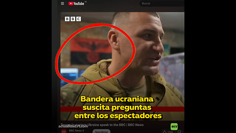 Emisión de BBC muestra una 'curiosa' bandera en un puesto de mando ucraniano