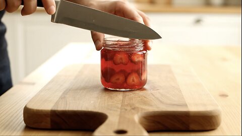 Cutting a Marmalade Jar… It’s Cake with Citrus Jelly “Lava” (Satisfying ASMR)