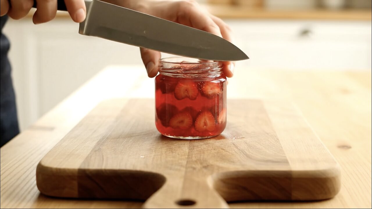 Cutting a Marmalade Jar… It’s Cake with Citrus Jelly “Lava” (Satisfying ASMR)