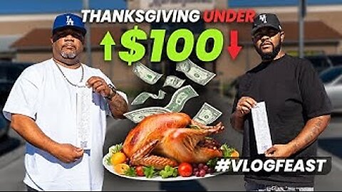 Can I Buy a Full Thanksgiving Dinner for $100? (VlogFeast Budget Challenge)