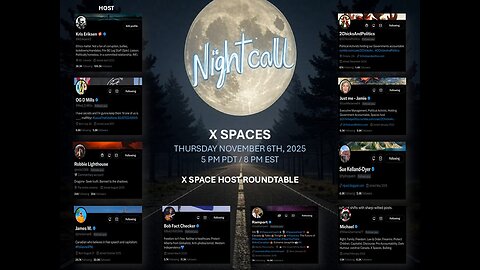 Nightcall: 🇨🇦 X Space Host Roundtable #2 🇨🇦