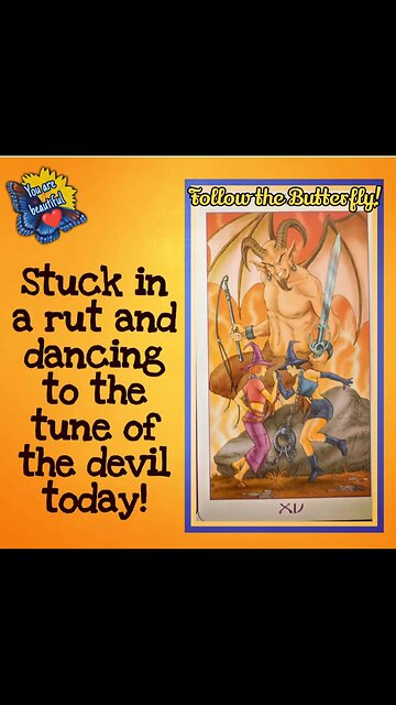 Stop and relax, it's one of those days of dancing to the tune of the devil! #tarotreading #devil