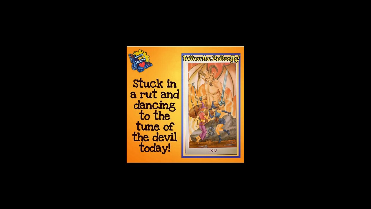 Stop and relax, it's one of those days of dancing to the tune of the devil! #tarotreading #devil