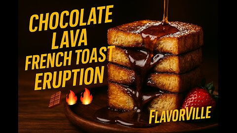 Chocolate Lava French Toast Eruption 🍫🔥 | FlavorVille Dessert Breakfast Fusion