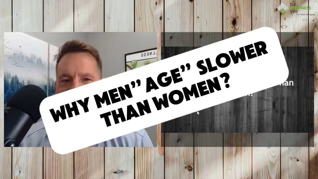 Why do women show signs of aging before men?