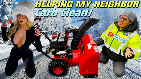 Helping my neighbor fix a Snowblower! Gas tank and carburetor clean