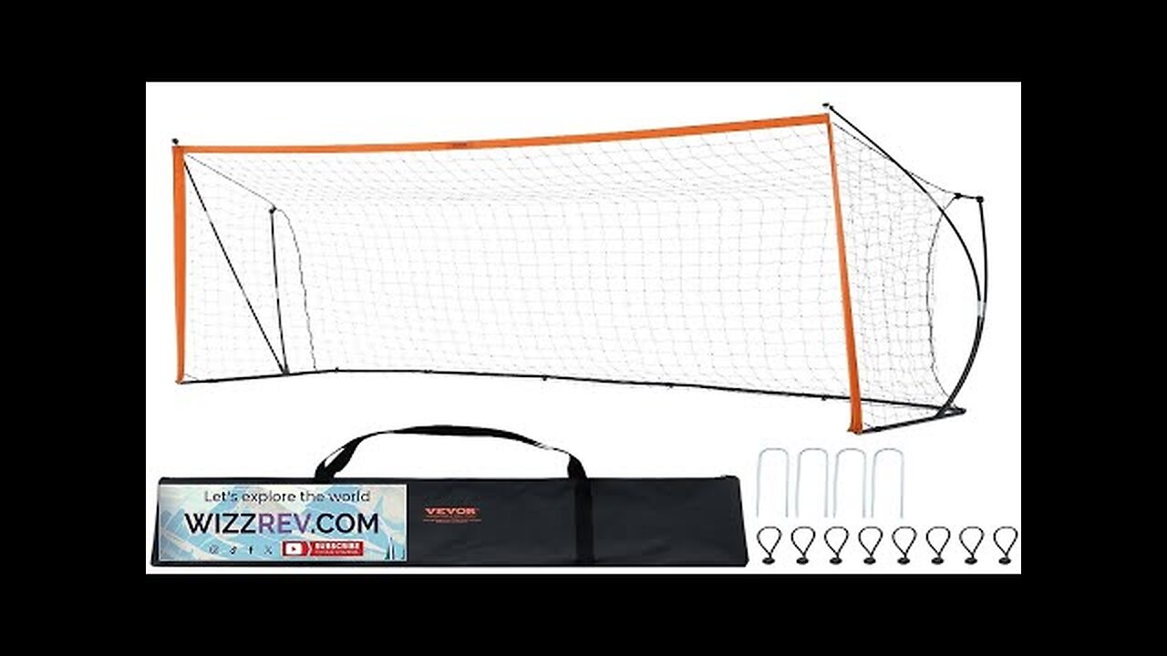 12x6 ft Portable Soccer Goal Kids Soccer Net Carry Bag Backyard Training Review