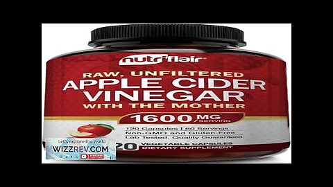 Apple Cider Vinegar Capsules with The Mother 120 Vegan ACV Pills Review