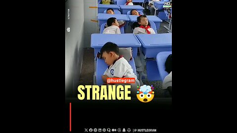 The desks turn into beds for children to nap while at school in China