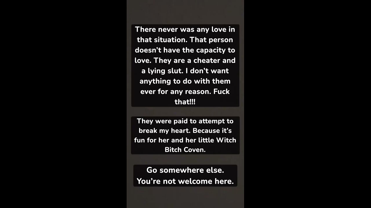 There was never any love in that situation