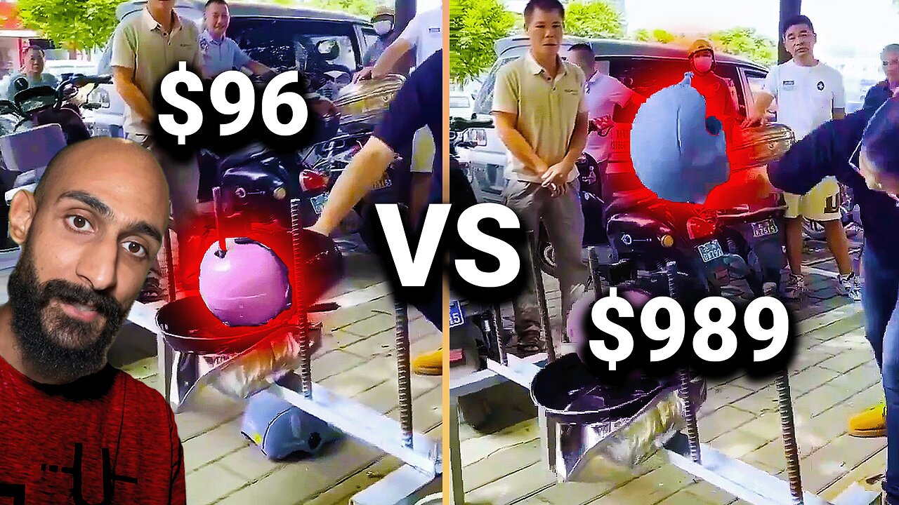 CHEAP VS EXPENSIVE HELMET CHINESE MARKETING STYLE!
