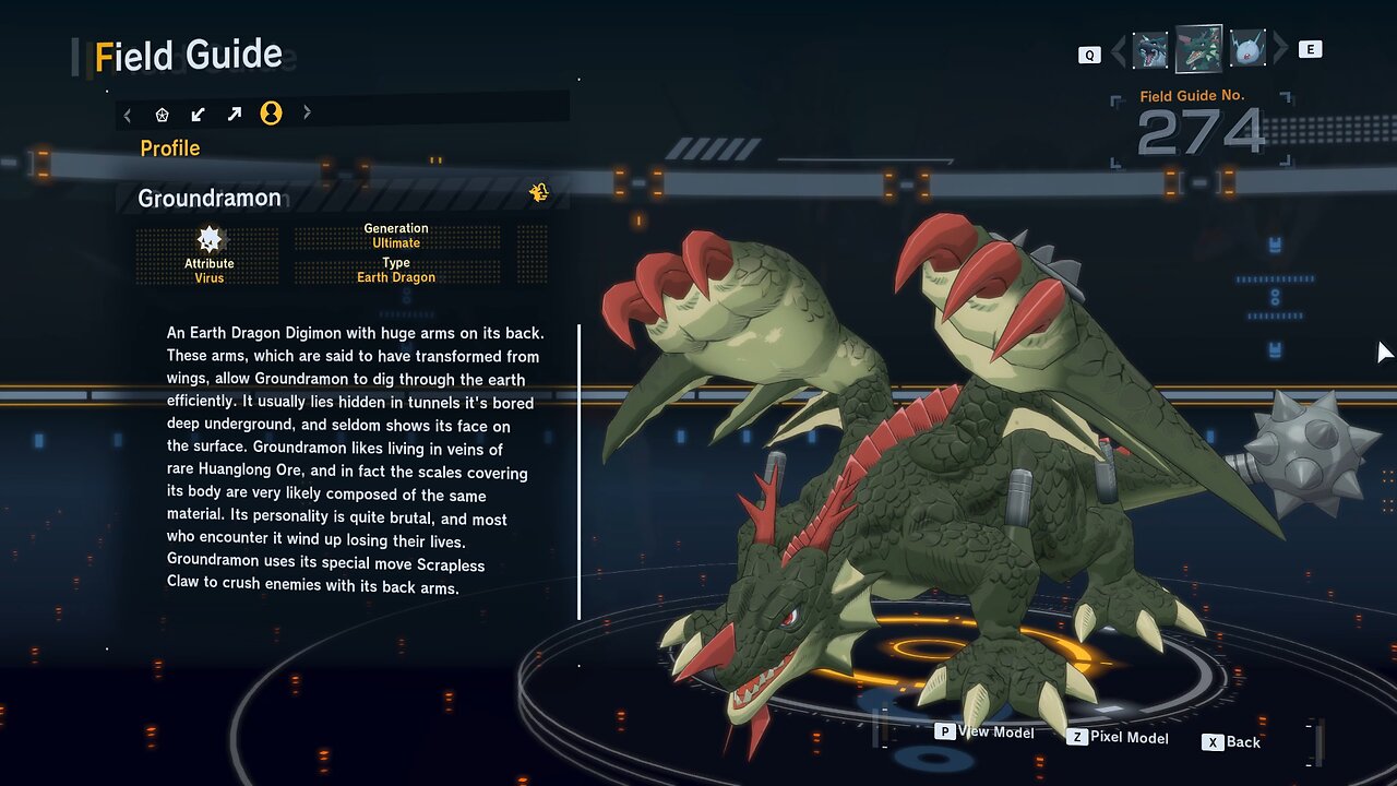 groundramon all digivolution/de-digivolution/profile Digimon Story Time Stranger