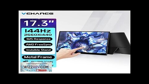 VCHANCE 17.3 Inch 2K 144Hz Portable Monitor Metal Frame FreeSync 100%sRGB HDR Review