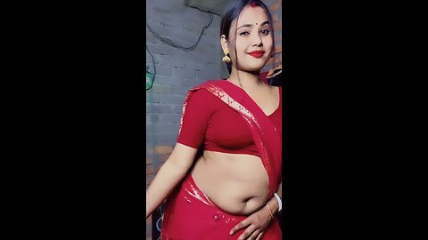 Red ♥️♥️♥️ Bhabhi 🍒🍒🍒🍒🍒 Saree