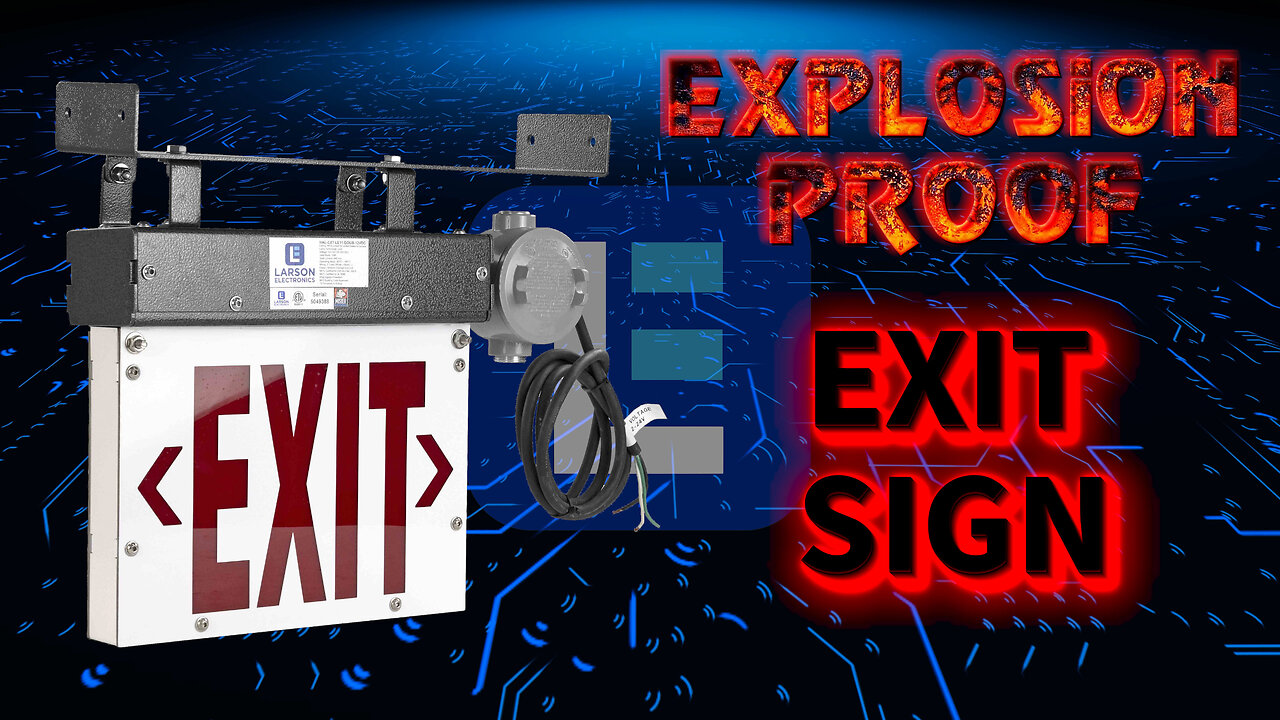 Explosion Proof LED Exit Sign - C1D2 - Low Voltage/Red - NYC Building Code Approved - IP54